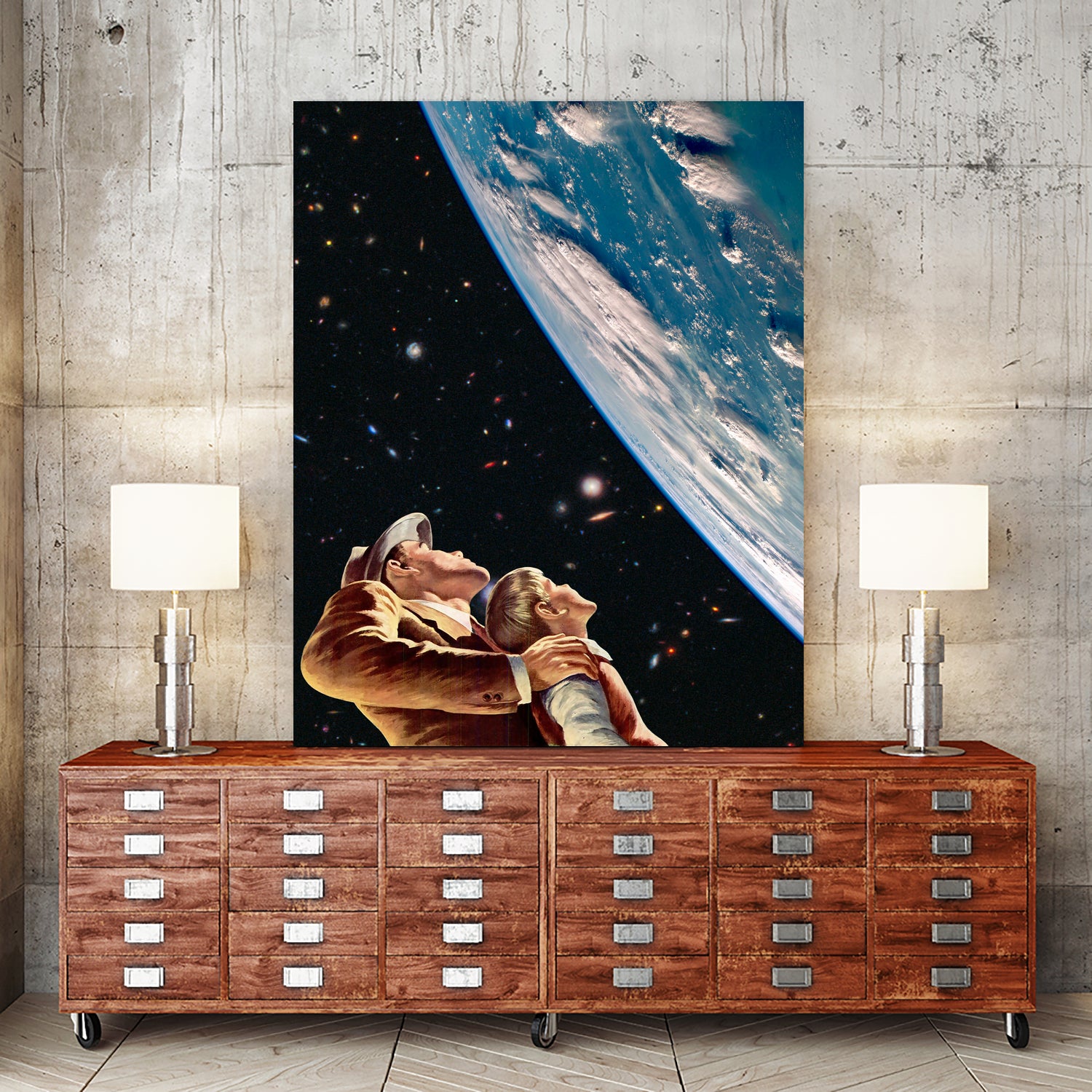 Father Son Bonding by Jonas Haeg on GIANT ART - blue photo manipulation