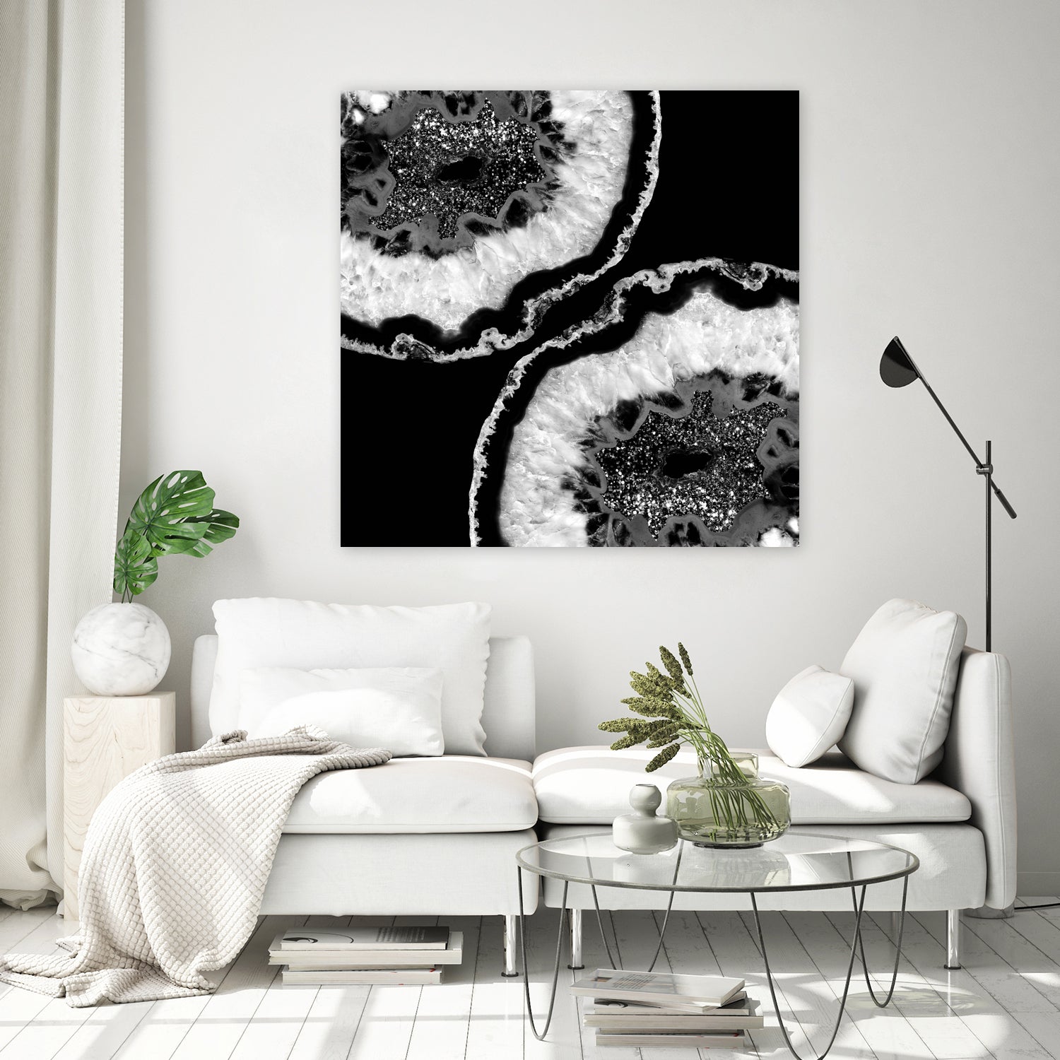 Gray Black White Agate Glitter Glamor #7 #gem #decor #art by Anita & Bella Jantz on GIANT ART - black photo illustration