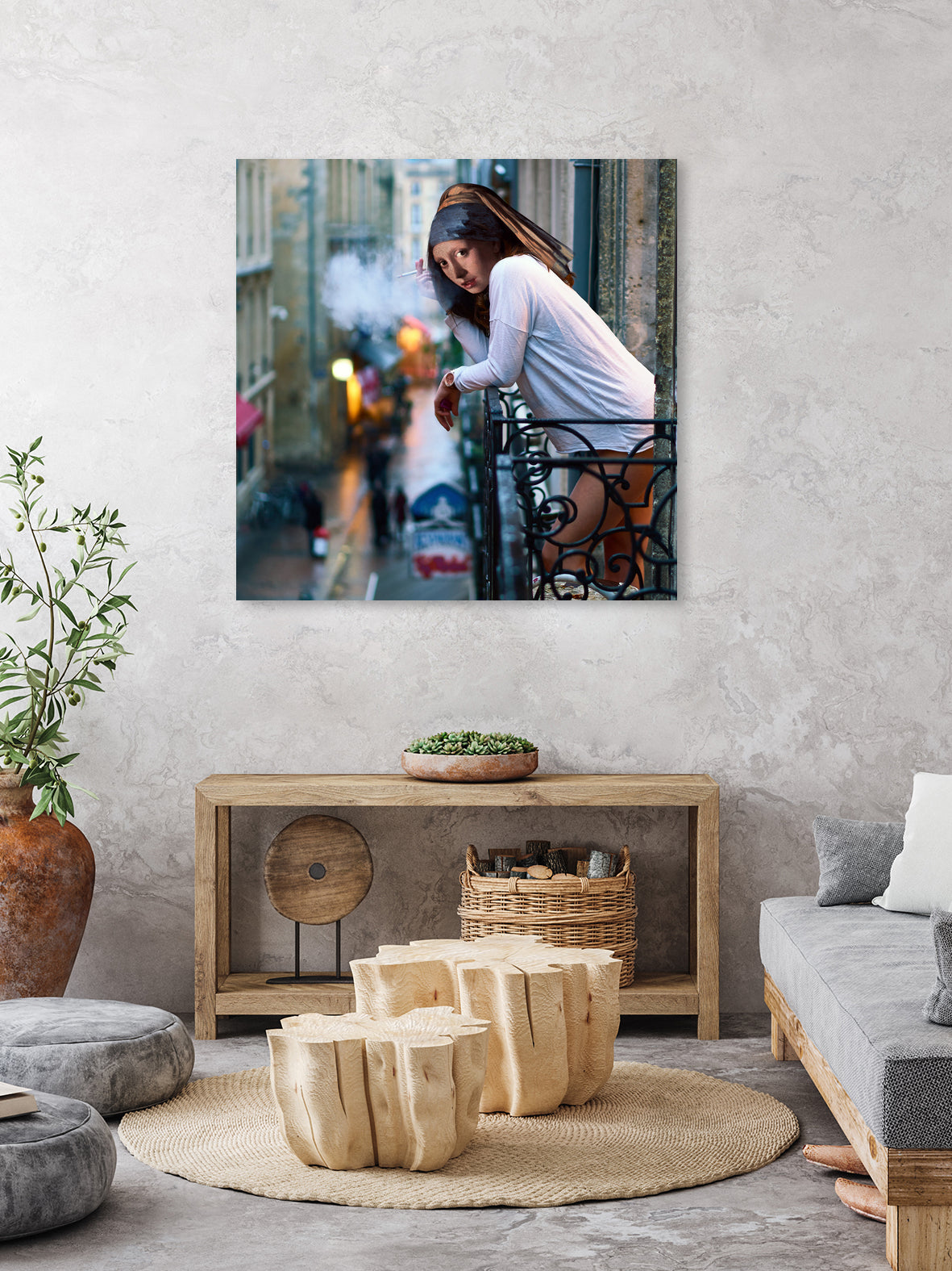 Pearl Earring Girl by Mehmet Geren on GIANT ART - blue photo manipulation