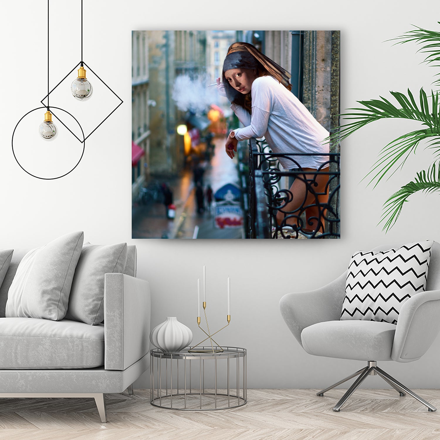 Pearl Earring Girl by Mehmet Geren on GIANT ART - blue photo manipulation