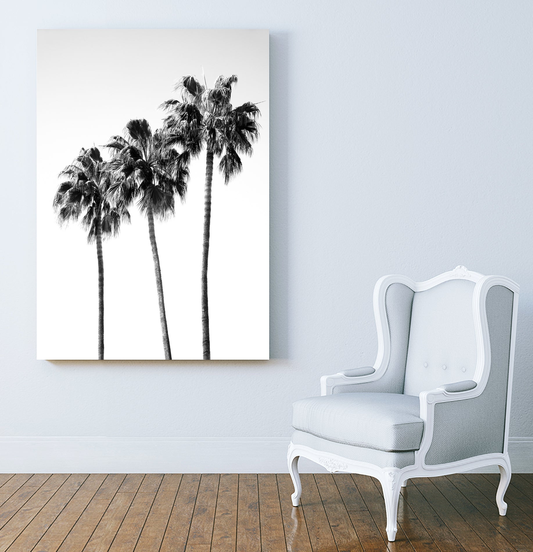 Palm Trees Black White 4 by Anitas Bellas Art on GIANT ART - coastal