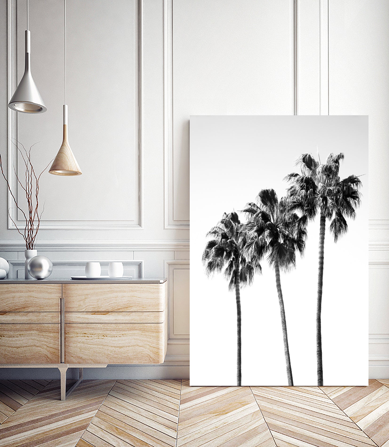 Palm Trees Black White 4 by Anitas Bellas Art on GIANT ART - coastal