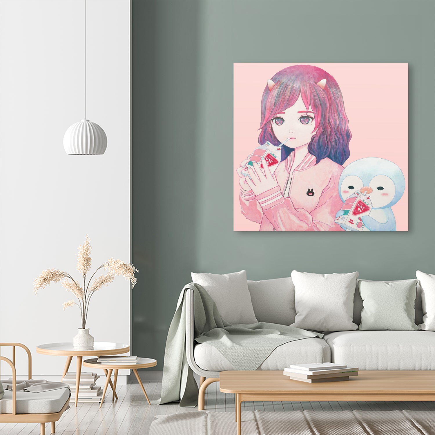 iCHiGO FRIENDS by Kaoru Hasegawa on GIANT ART - pink cartooning