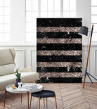 Black Marble Rose Gold Glitter Stripe Glam #1 #minimal by Anita & Bella Jantz on GIANT ART - black vector illustration