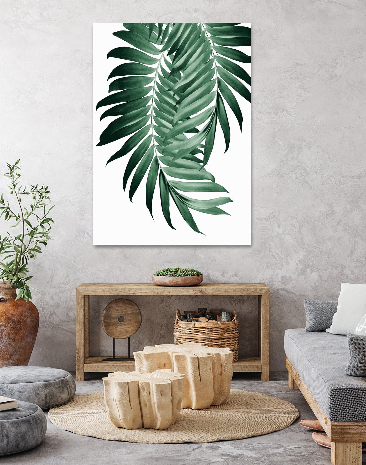 Palm Leaves Tropical Green Vibes #4 #tropical #decor #art by Anita & Bella Jantz on GIANT ART - green photo illustration