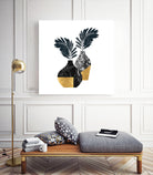 Floral marble vase by Christina Shek on GIANT ART - black digital drawing