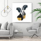 Floral marble vase by Christina Shek on GIANT ART - black digital drawing