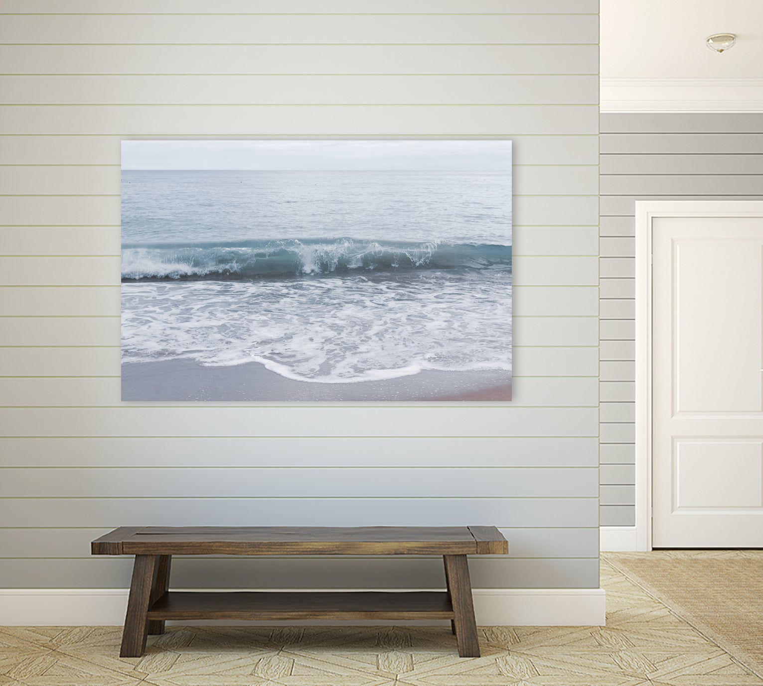Pastel Atlantic Ocean Bliss 2 by Anitas Bellas Art on GIANT ART - blue coastal beach