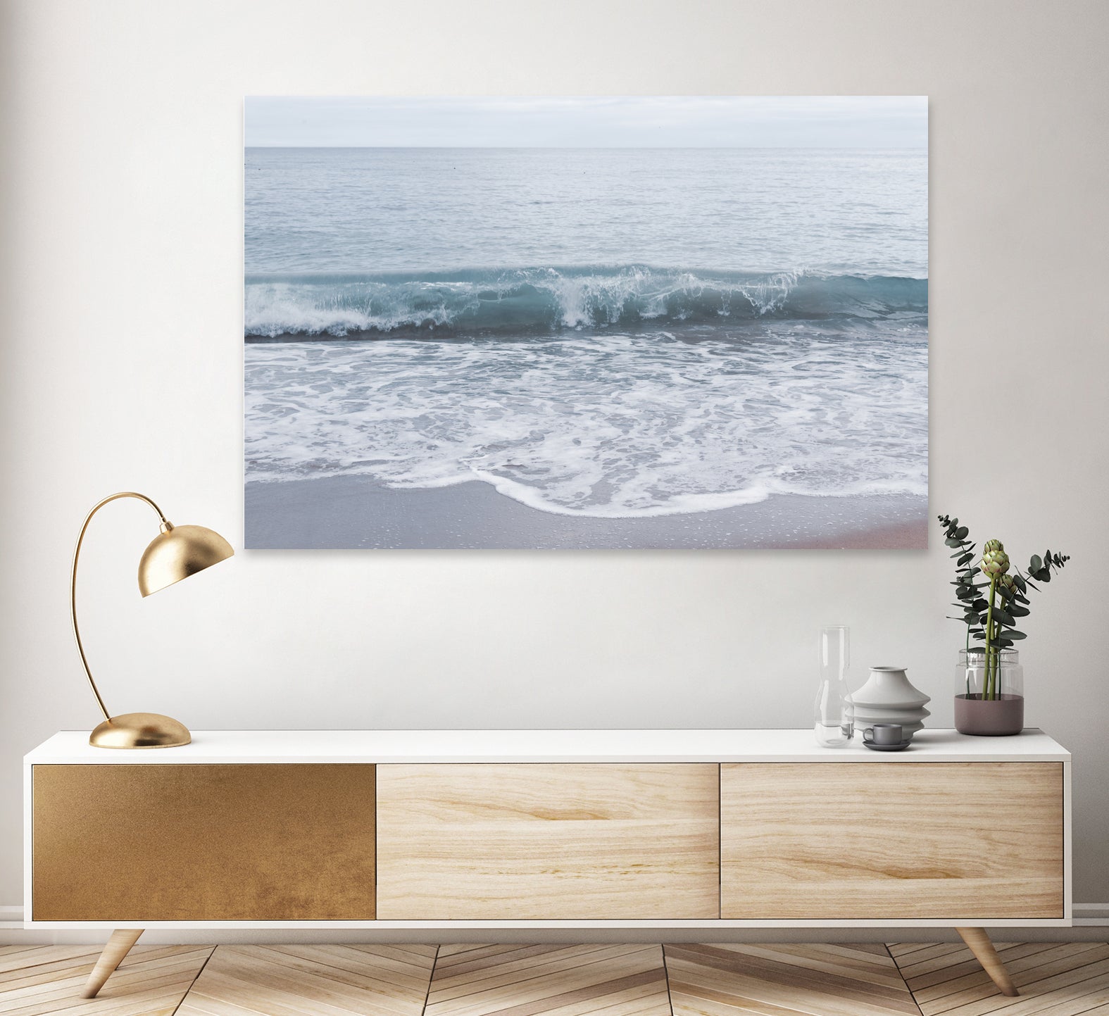 Pastel Atlantic Ocean Bliss 2 by Anitas Bellas Art on GIANT ART - blue coastal beach
