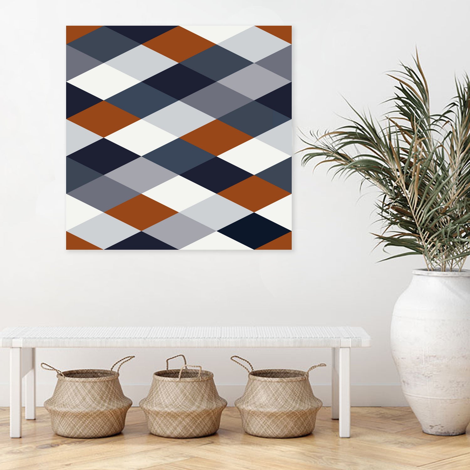 Navy Rust Geometry VIIB by Blerta Karahoda on GIANT ART - blue digital drawing