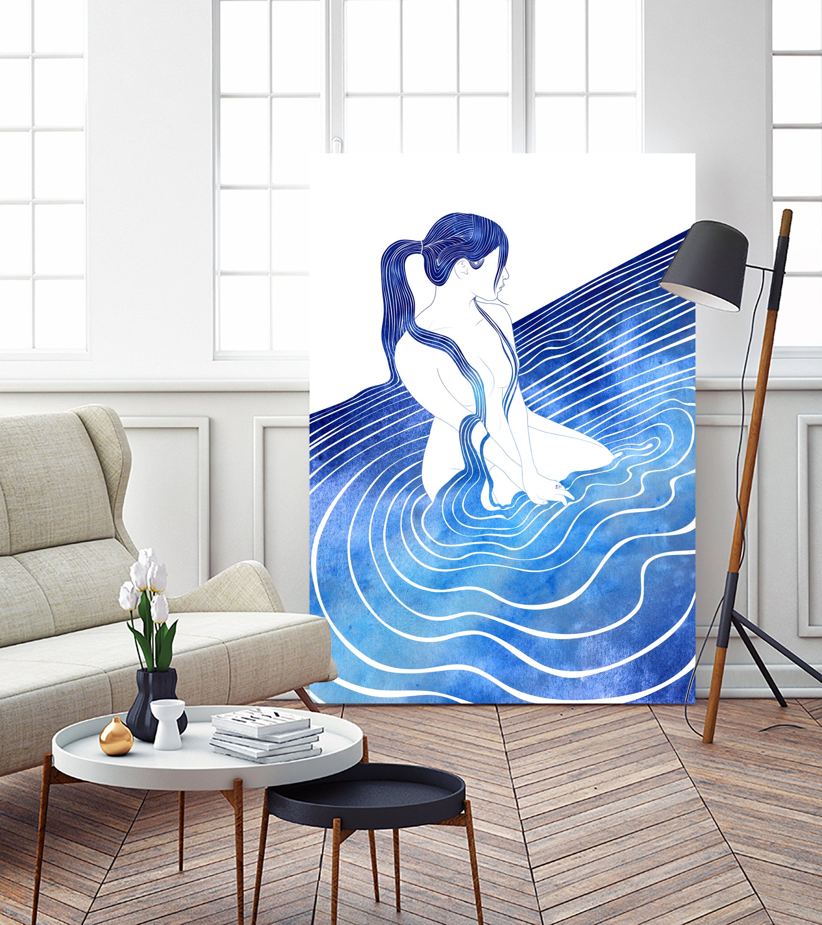 Laomedeia by Stevyn Llewellyn on GIANT ART - blue digital painting