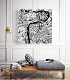 Prague map white by Javier Ruiz on GIANT ART - white digital drawing
