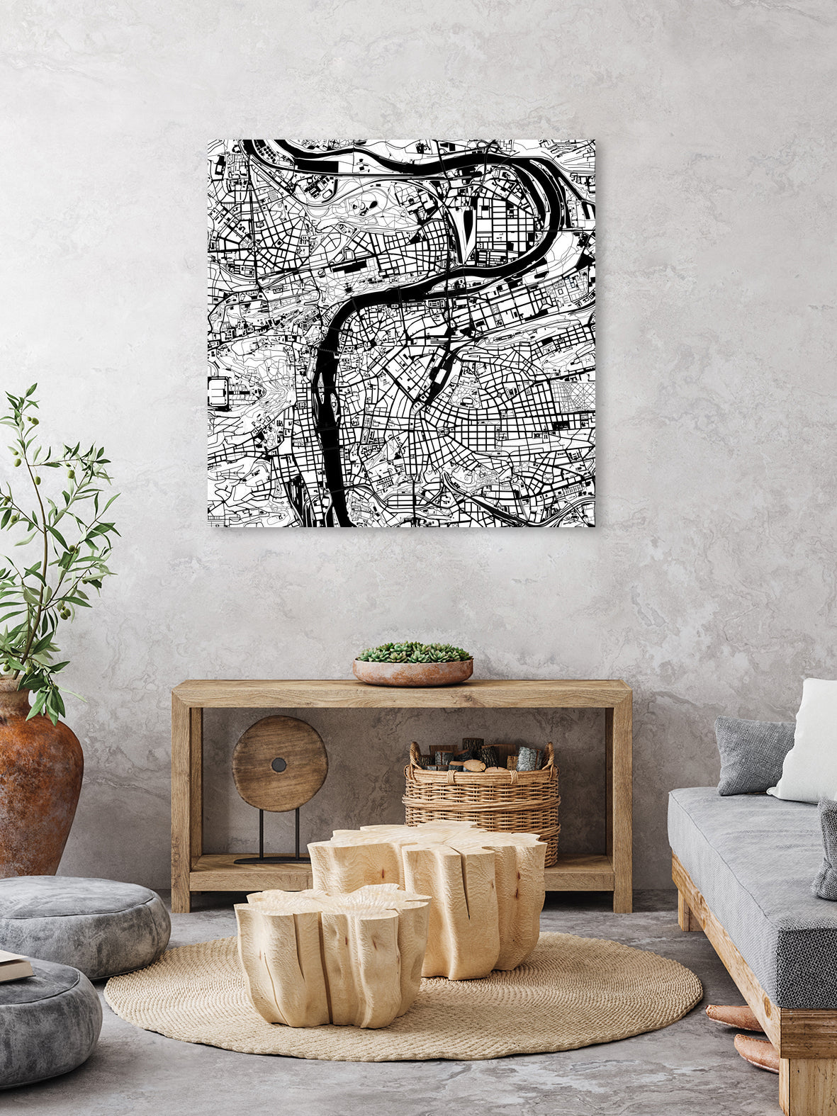 Prague map white by Javier Ruiz on GIANT ART - white digital drawing