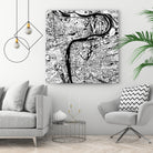 Prague map white by Javier Ruiz on GIANT ART - white digital drawing