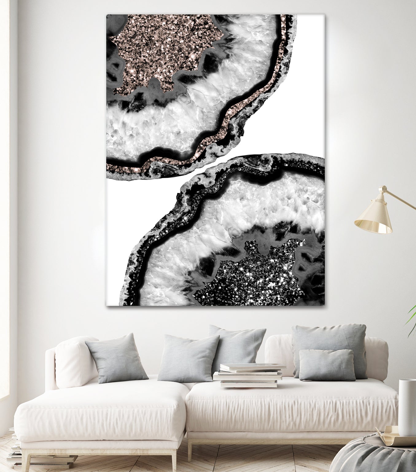 Yin Yang Agate Glitter Glam #1 #gem #decor #art by Anita & Bella Jantz on GIANT ART - white photo illustration