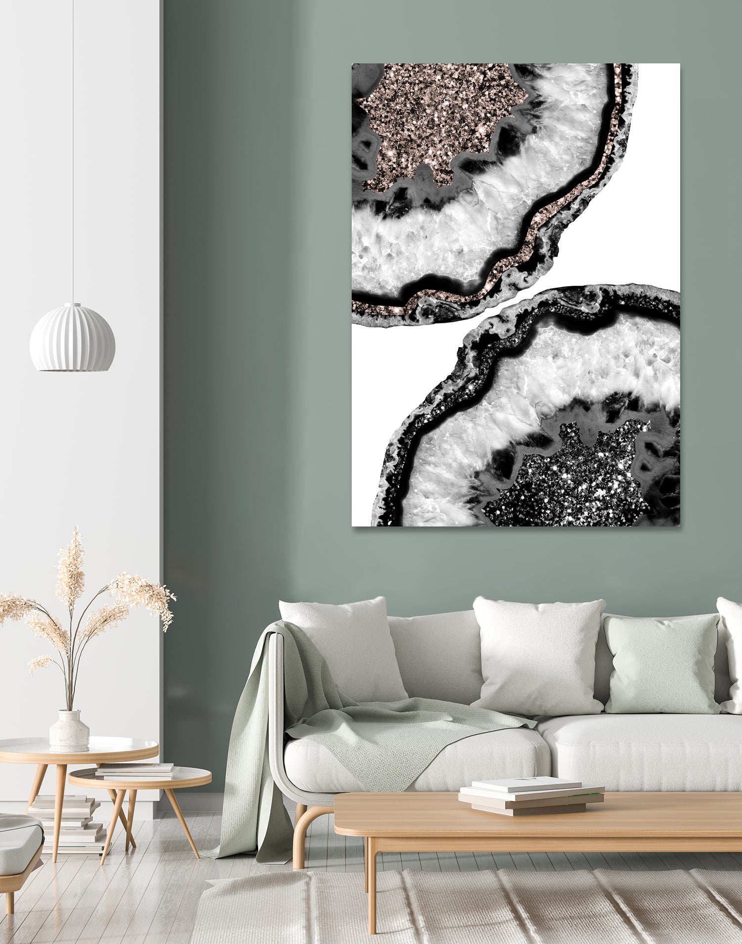 Yin Yang Agate Glitter Glam #1 #gem #decor #art by Anita & Bella Jantz on GIANT ART - white photo illustration