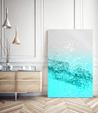 Silver Gray Aqua Teal Ocean Glitter #1 #shiny #decor #art by Anita & Bella Jantz on GIANT ART - blue photo illustration