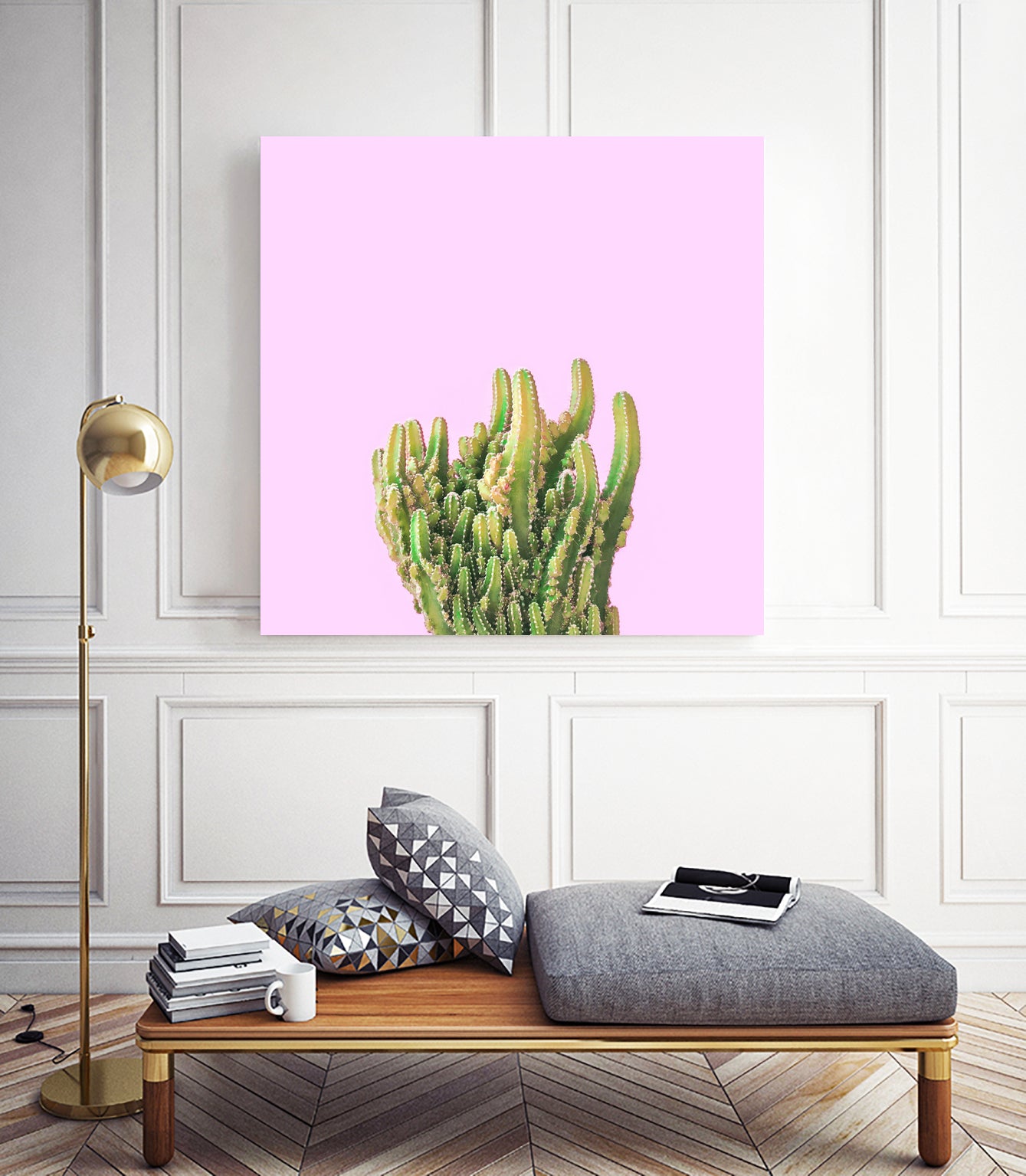 Summer Cactus Fingers on Soft Lavender by Dominique Van Roey on GIANT ART - pink photo manipulation