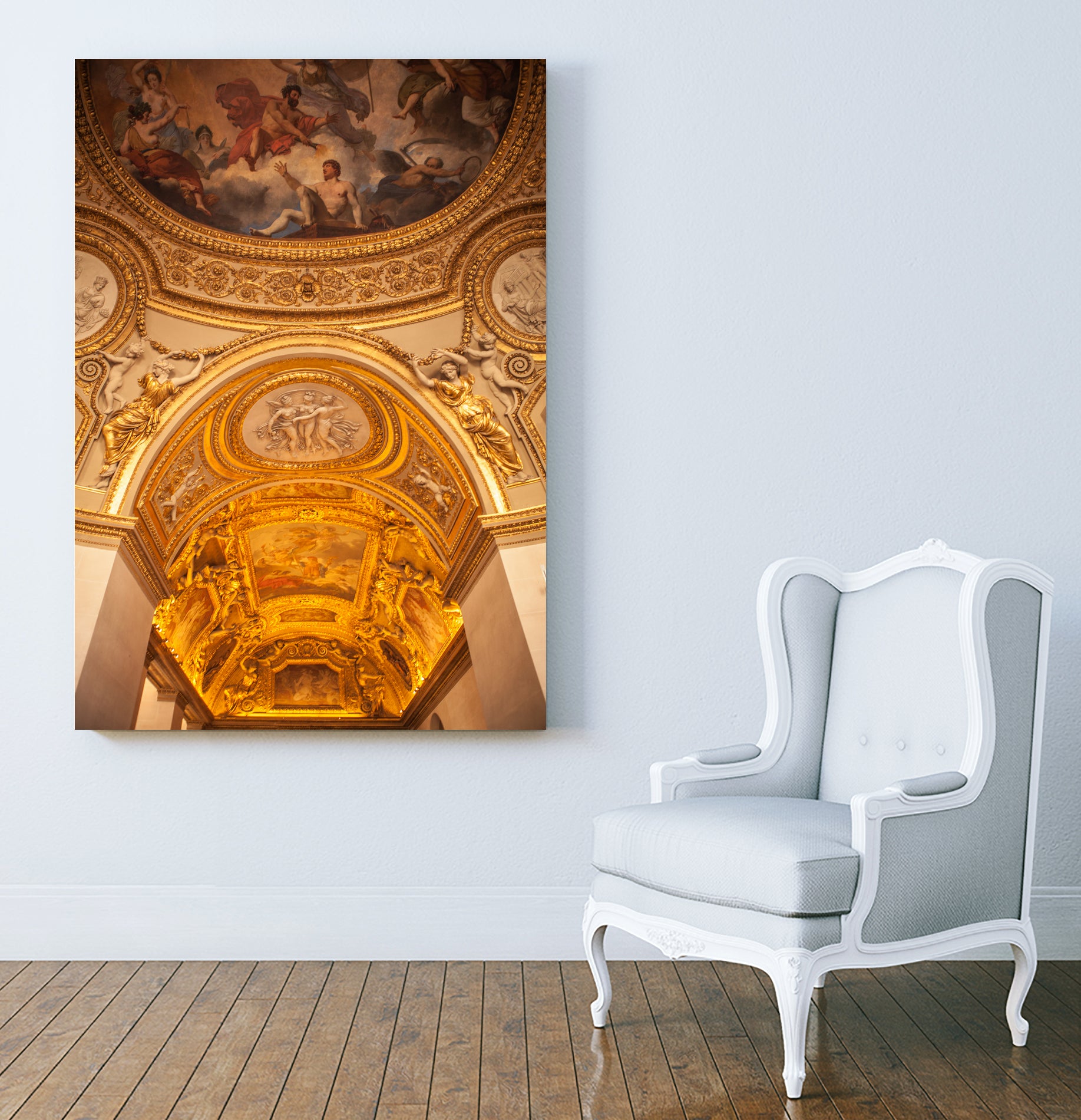 Louvre indoor. by Art Kireev on GIANT ART - yellow digital drawing
