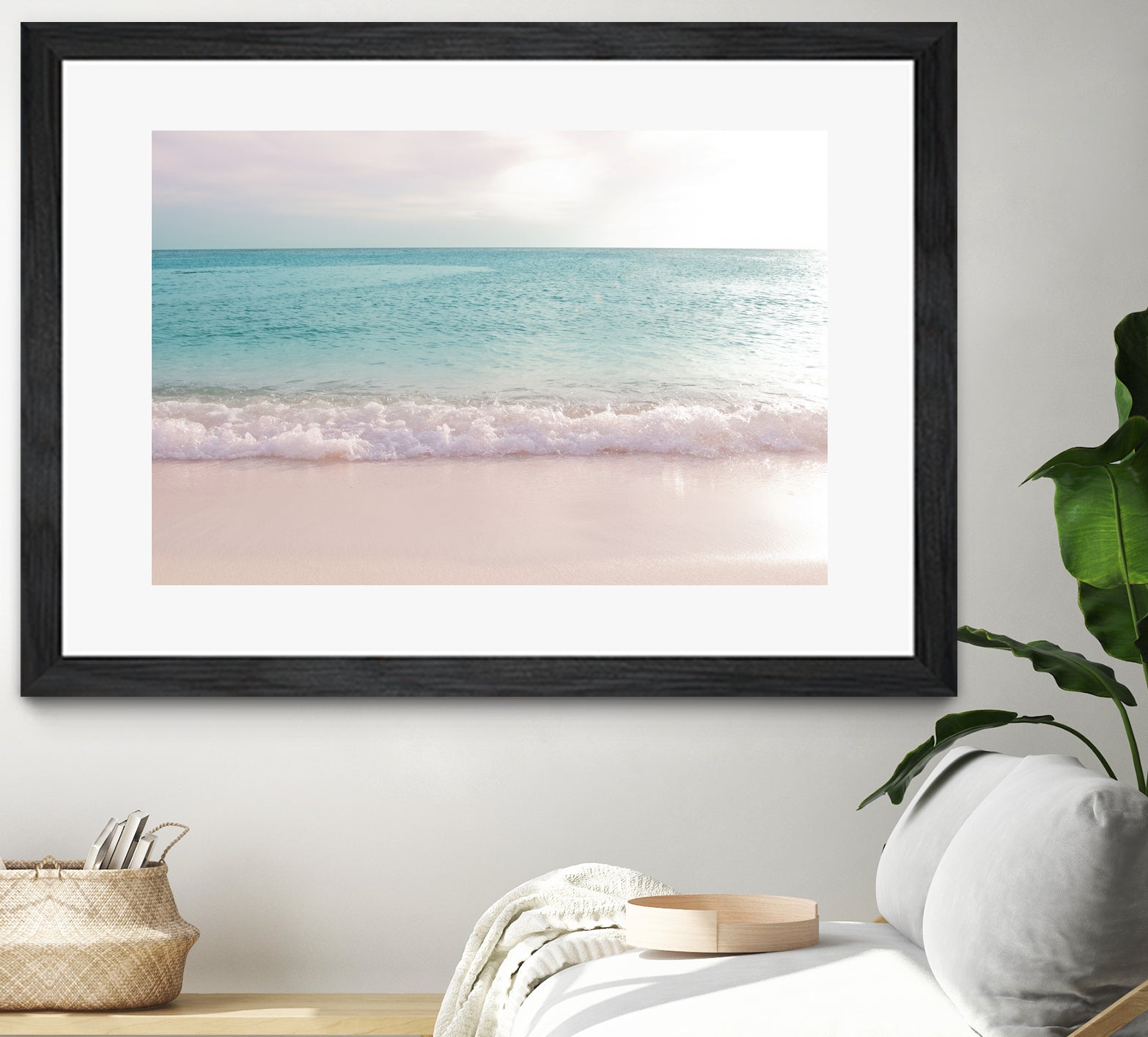 Soft Pastel Ocean Waves 1 by Anitas Bellas Art on GIANT ART - pink coastal carabeean sea