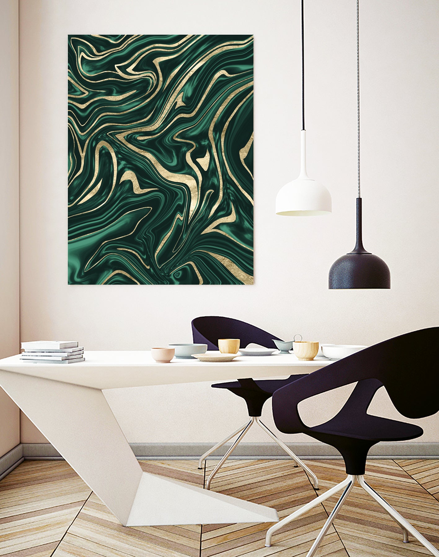Emerald Green Black Gold Marble #1 #decor #art by Anita & Bella Jantz on GIANT ART - green digital painting