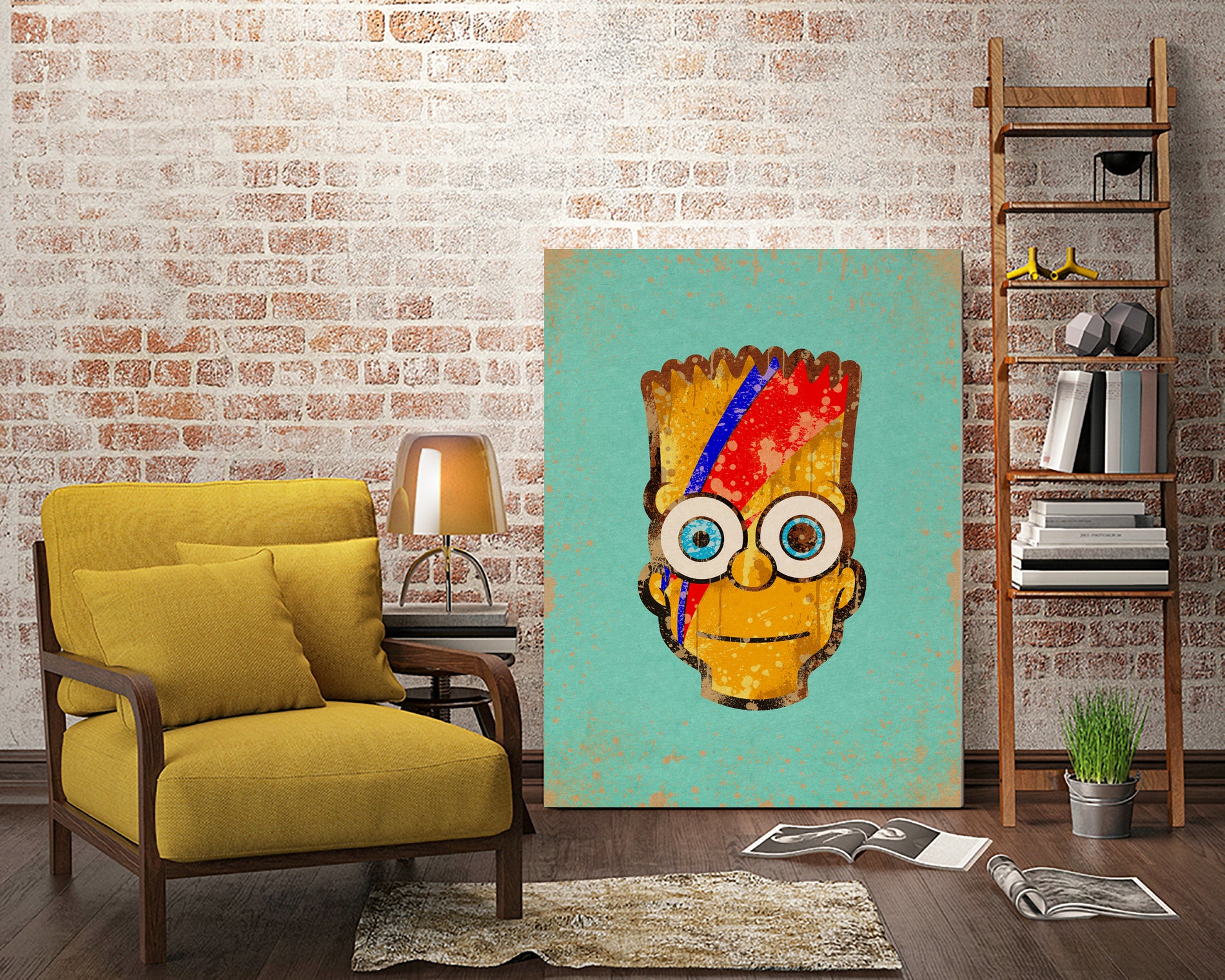 Ziggy Bartdust by Nick Beery on GIANT ART - yellow digital painting