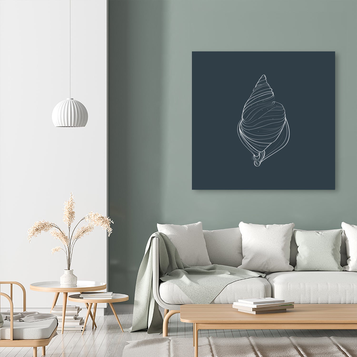 Shell by Alessandra Gagliano on GIANT ART - gray vector illustration
