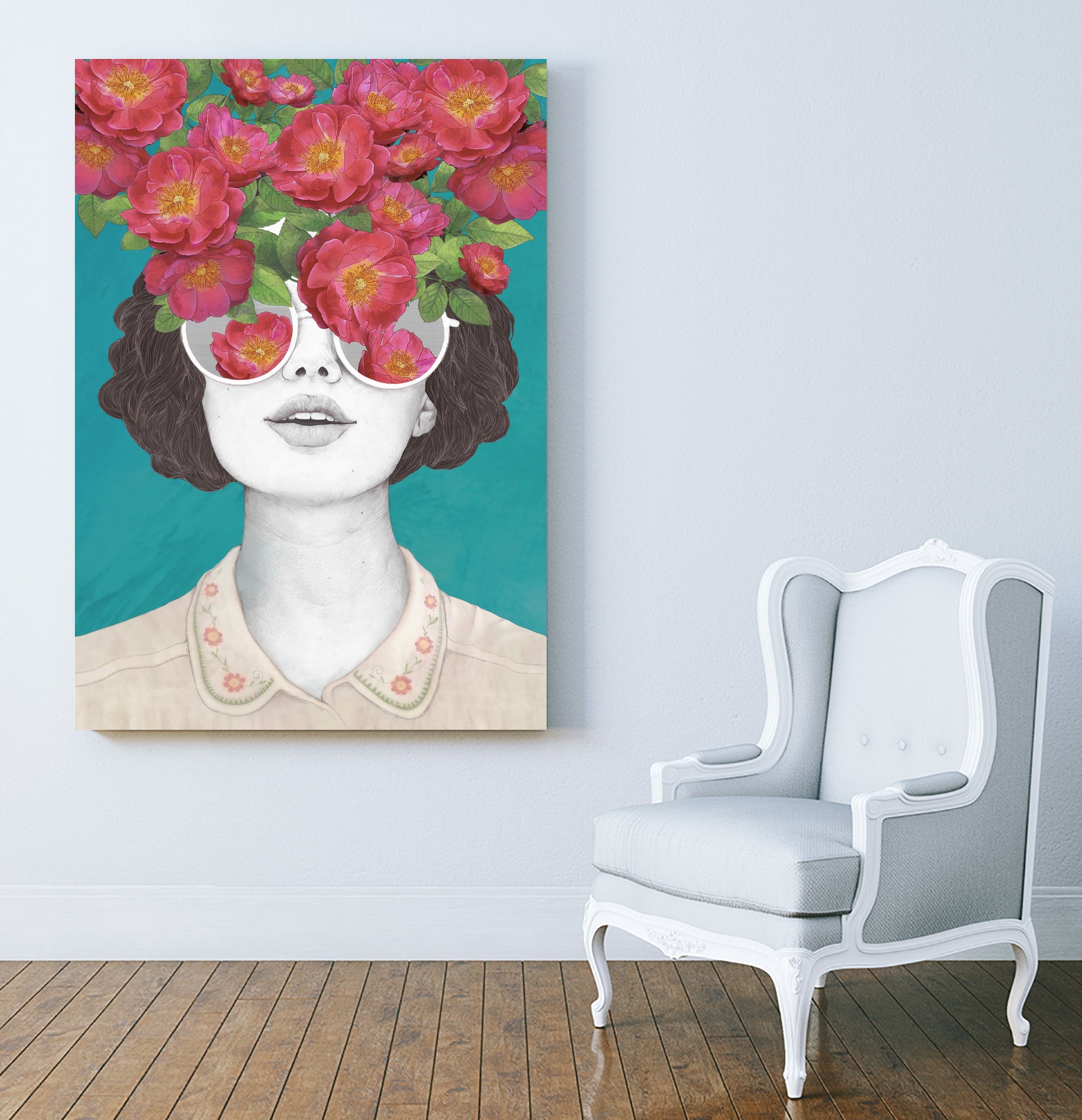 The optimist // rose tinted glasses by Laura Graves on GIANT ART - pink digital drawing