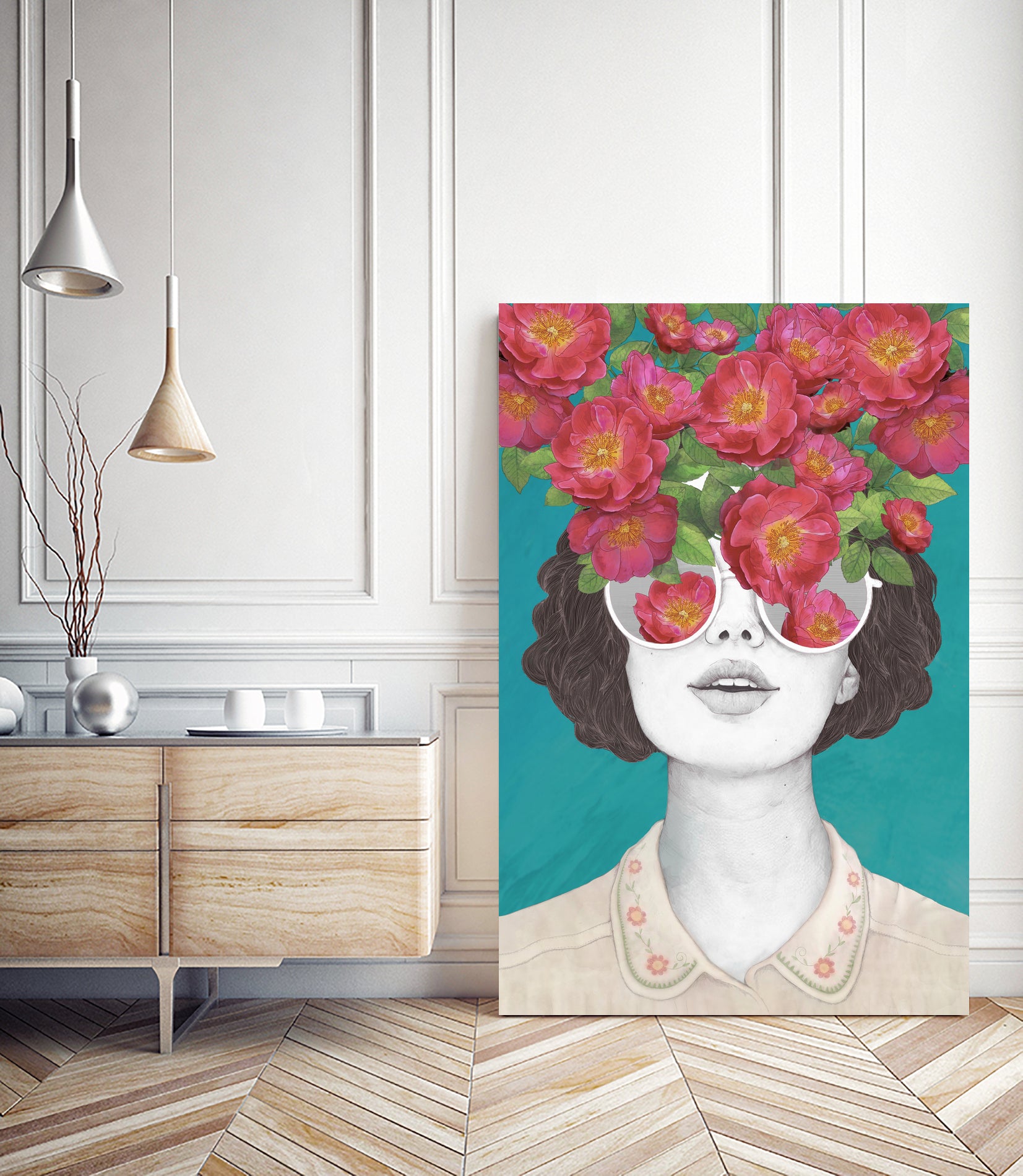 The optimist // rose tinted glasses by Laura Graves on GIANT ART - pink digital drawing