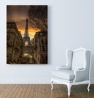 Eiffel Tower Gold Sky by Jose Crespo on GIANT ART - orange photo illustration
