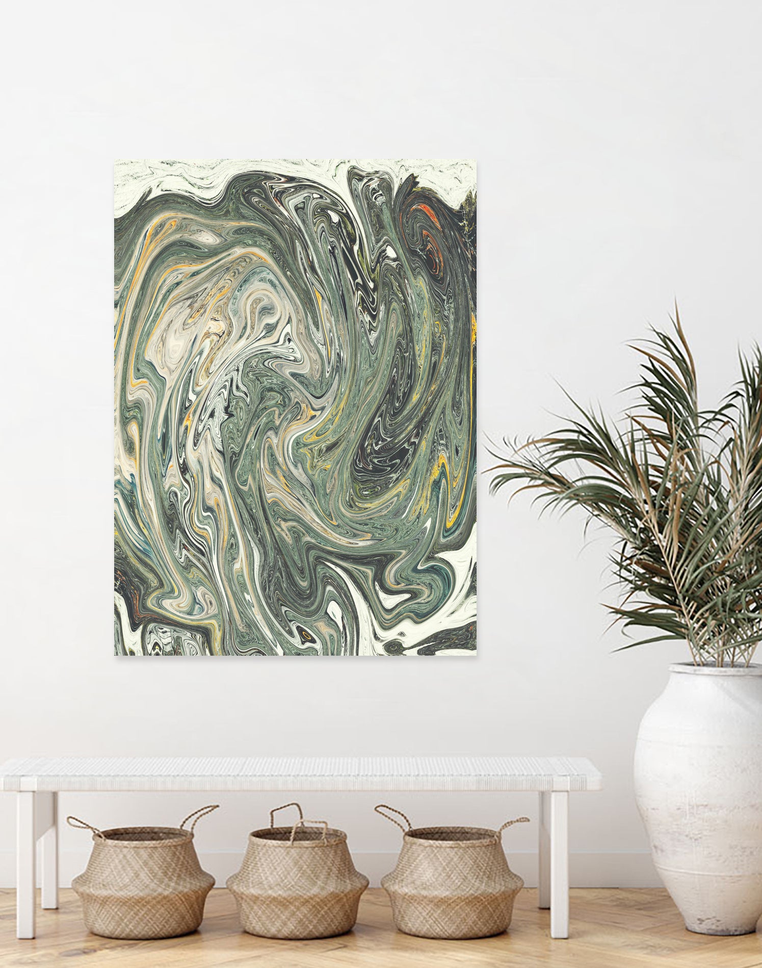 Abstract Marble Painting III by Amir Faysal on GIANT ART - gray digital painting