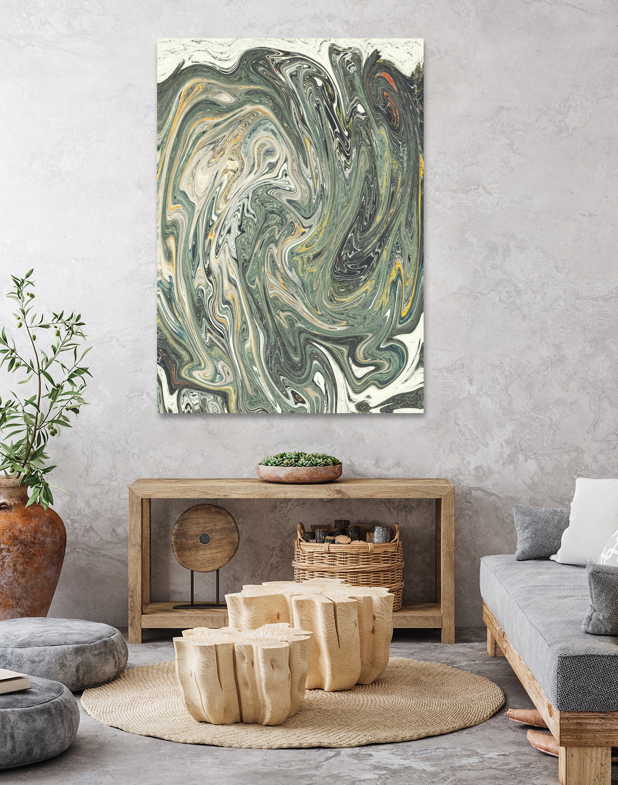 Abstract Marble Painting III by Amir Faysal on GIANT ART - gray digital painting