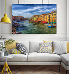 Grand Canal from Rialto Bridge by Darryl Brooks on GIANT ART - blue photo manipulation