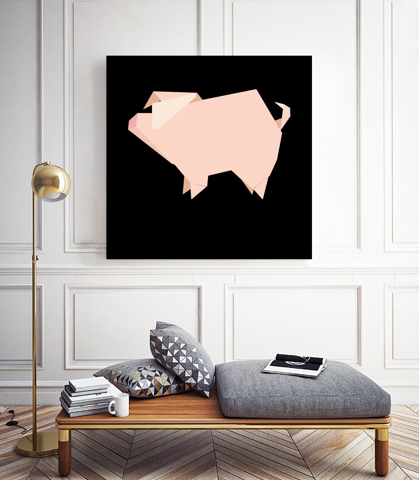 Paper Pigs (Patterns Please) by Lalaine Lim on GIANT ART - pink character design