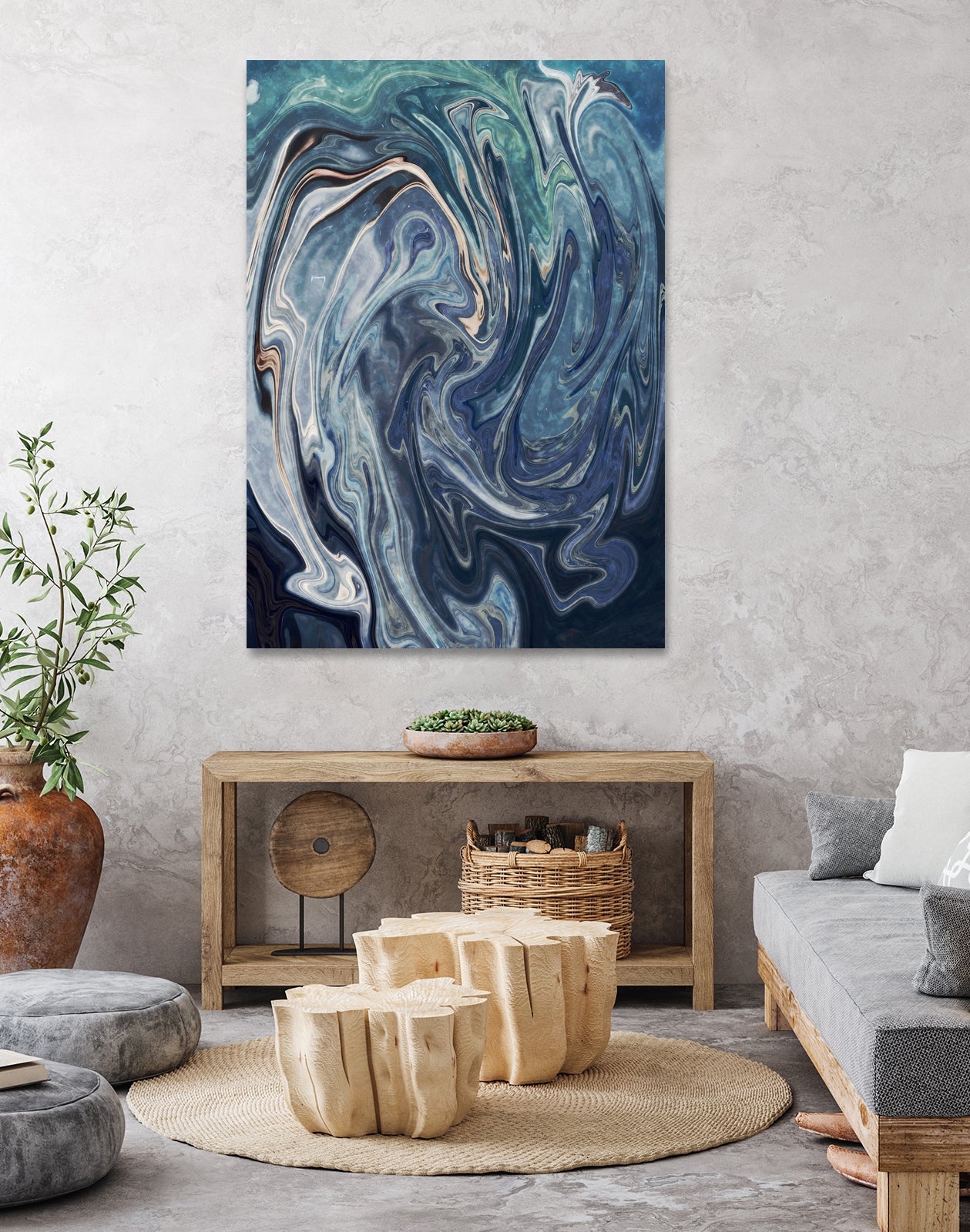 Abstract Marble Painting by Amir Faysal on GIANT ART - gray digital painting