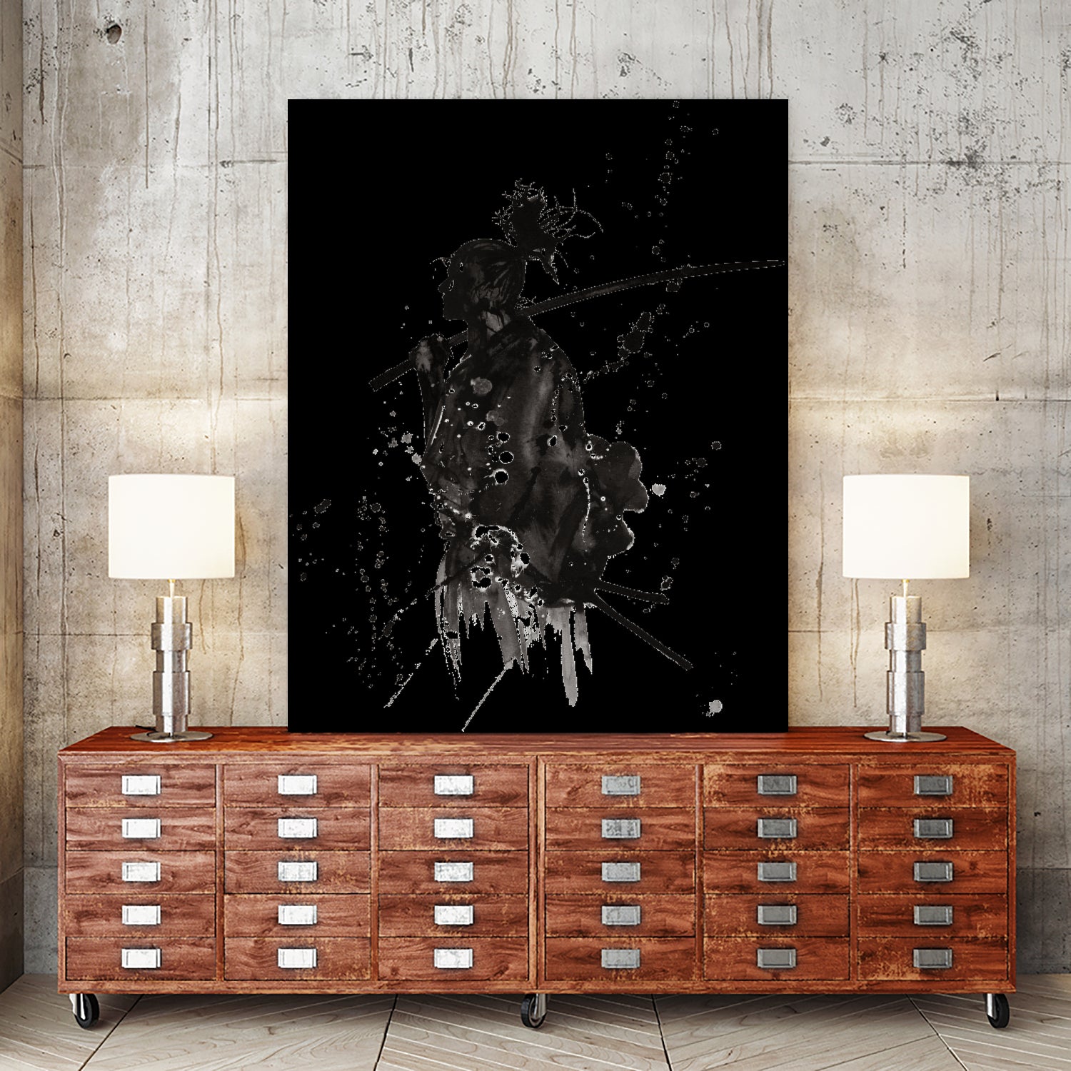 samurai japan katana warrior by Desi Setyoningrum on GIANT ART - black vector illustration