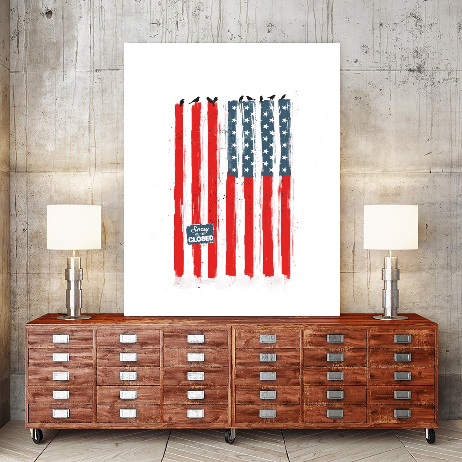 Sorry We're Closed by Solti Balázs on GIANT ART - white digital painting