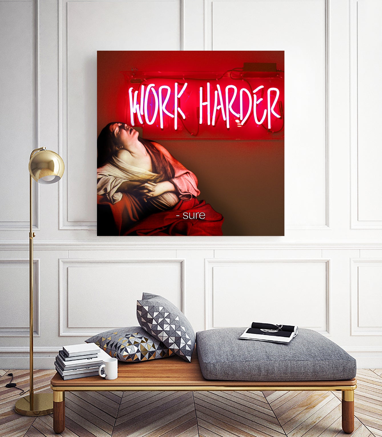 Work Harder by Mehmet Geren on GIANT ART - red photo manipulation