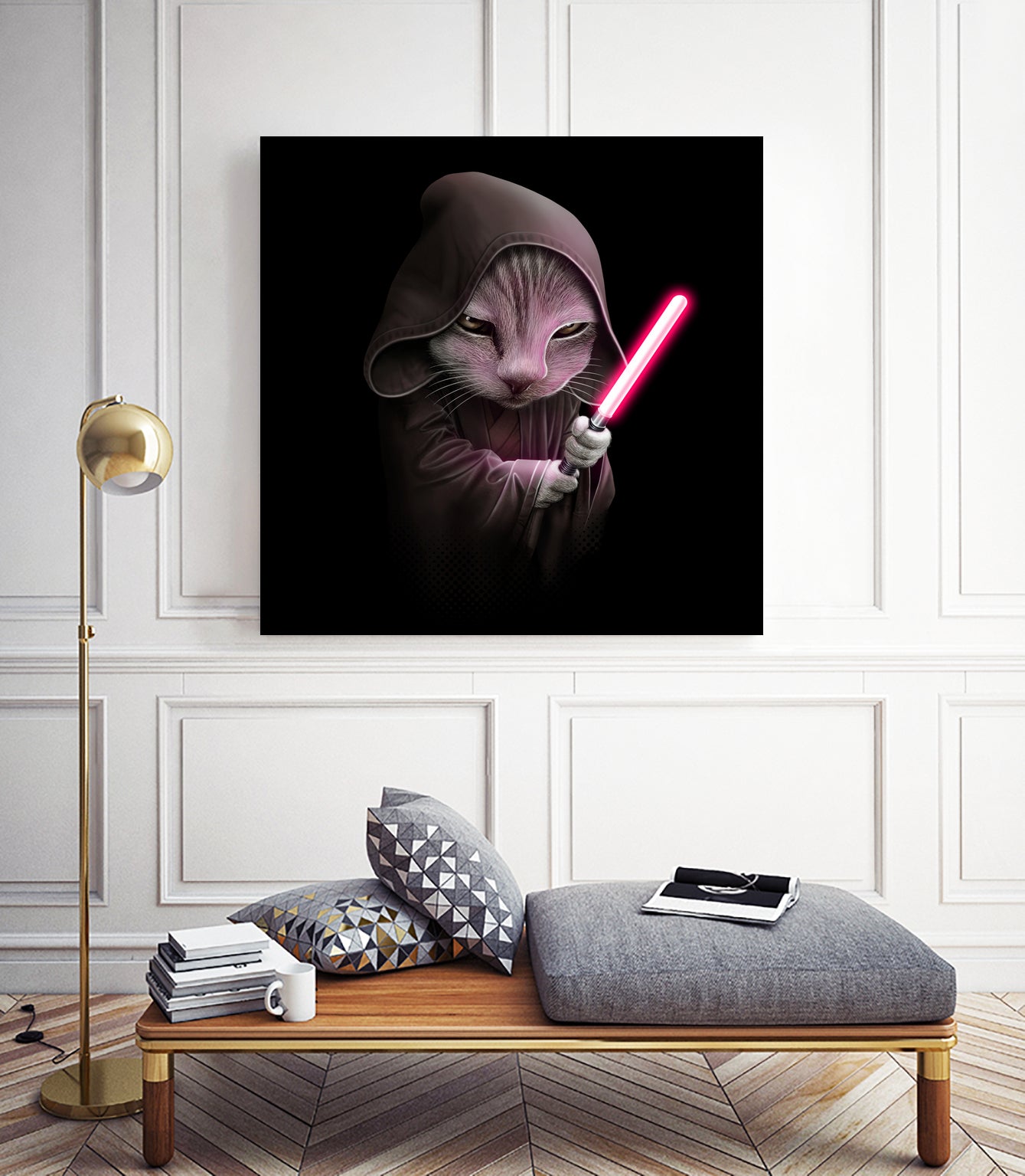 JEDICAT by JUMALI KATANI on GIANT ART - black digital painting