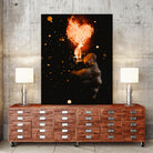 Heart On Fire by GEN Z by Rigaud Mickaël on GIANT ART - orange photo illustration