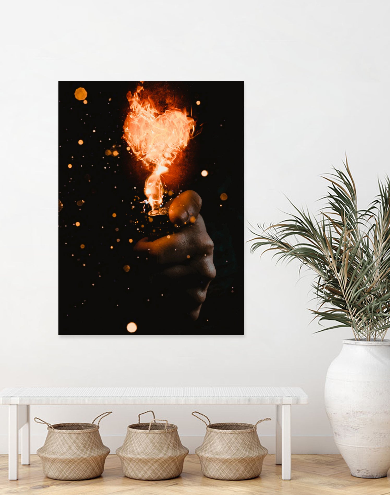 Heart On Fire by GEN Z by Rigaud Mickaël on GIANT ART - orange photo illustration