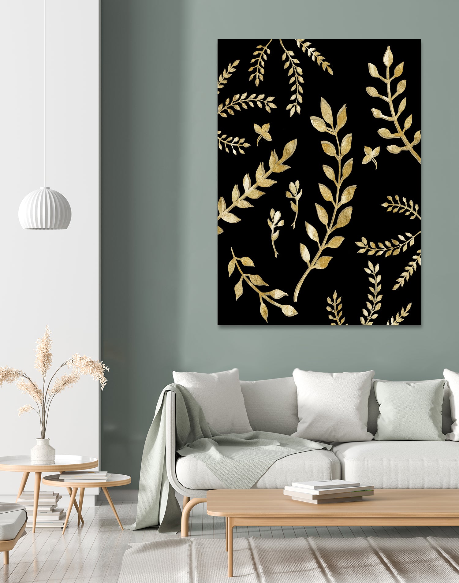 Gold Leaves Pattern #1 #drawing #decor #art by Anita & Bella Jantz on GIANT ART - brown digital drawing