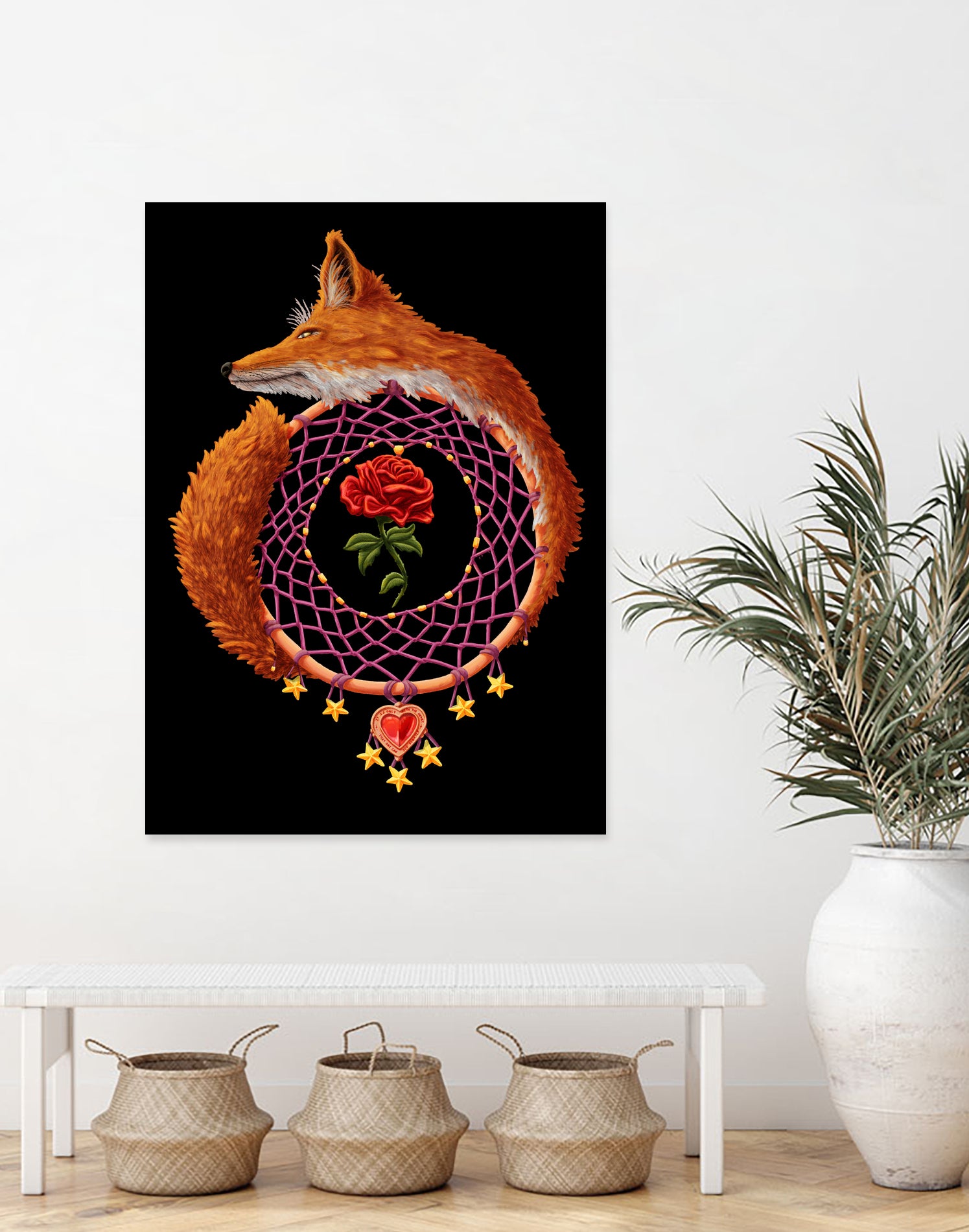 The Little Prince Dreamcatcher by Diogo Veríssimo on GIANT ART - orange digital painting