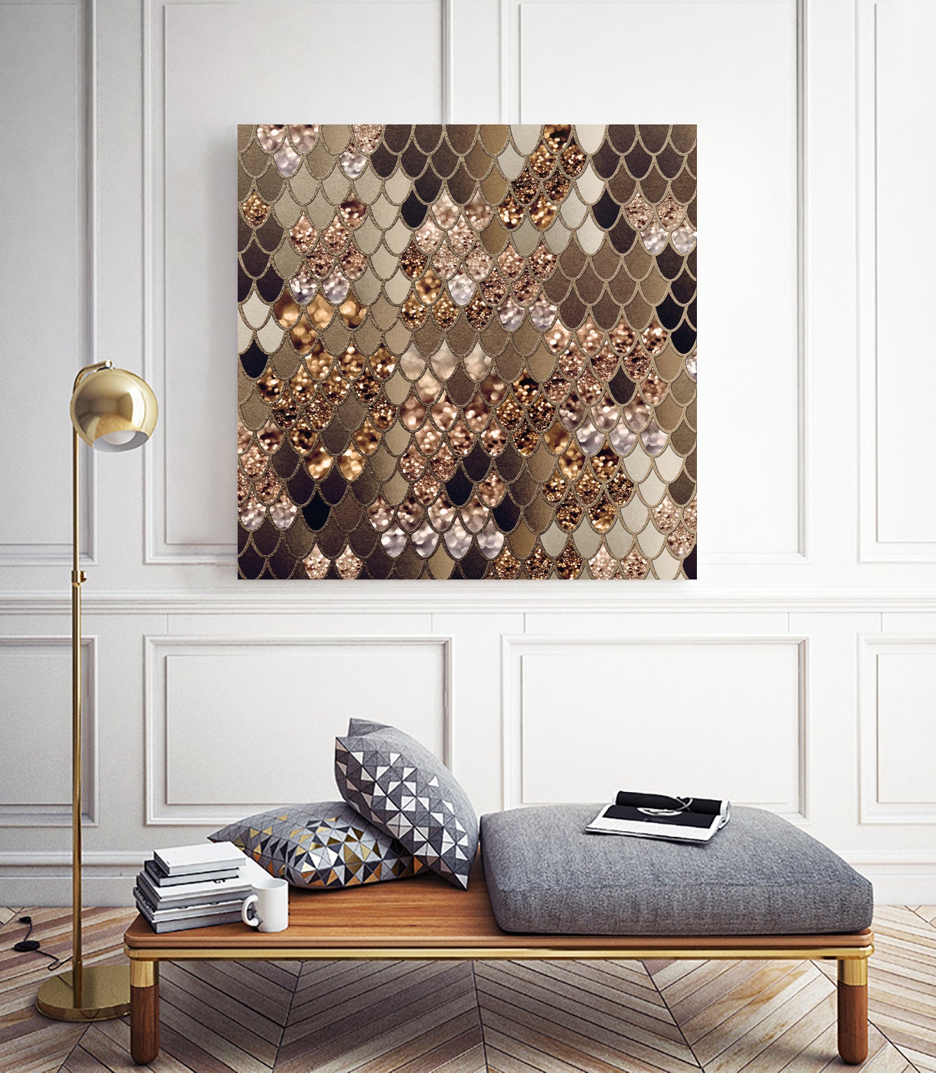 Mermaid Glitter Scales #6 #shiny #decor #art by Anita & Bella Jantz on GIANT ART - brown vector illustration