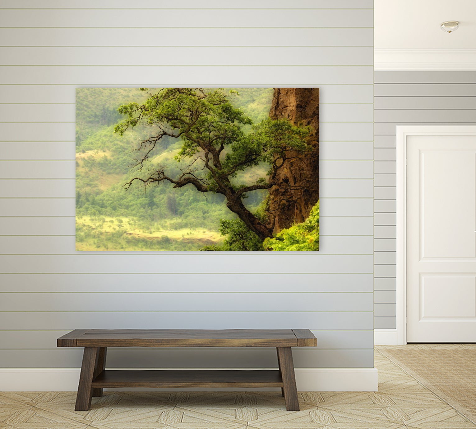 Nature mountain sunrise landscape tree by Retno Asih Mustakimah on GIANT ART - green photo manipulation