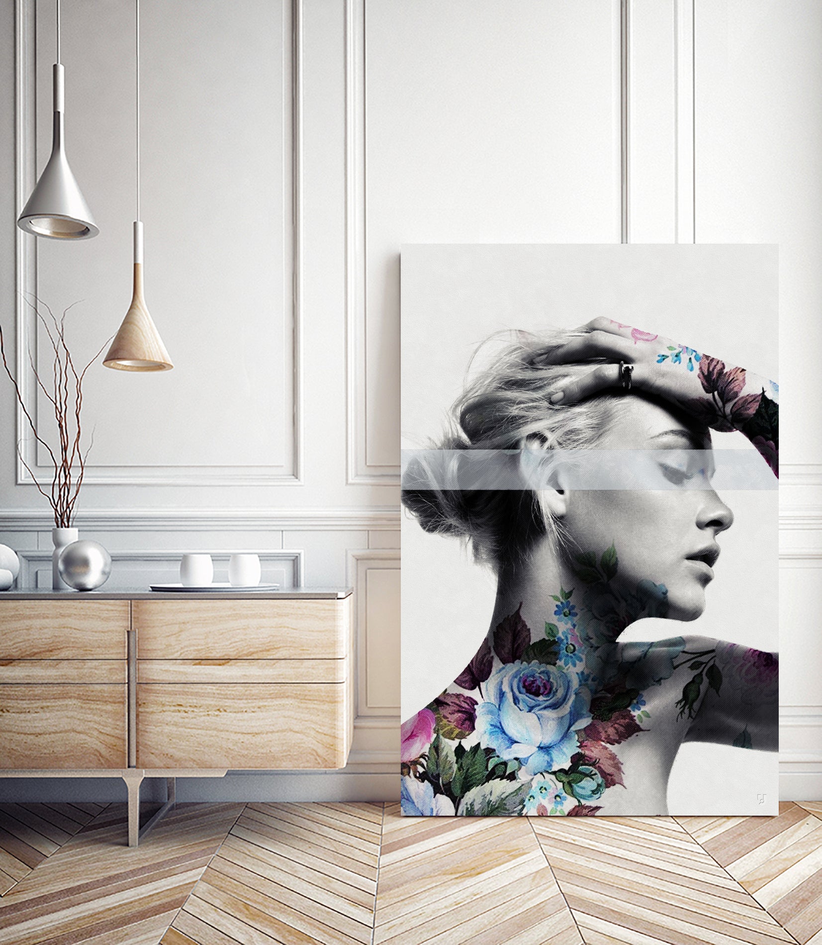 Flower beauty u02 by Menelaos Trompoukis on GIANT ART - white digital painting