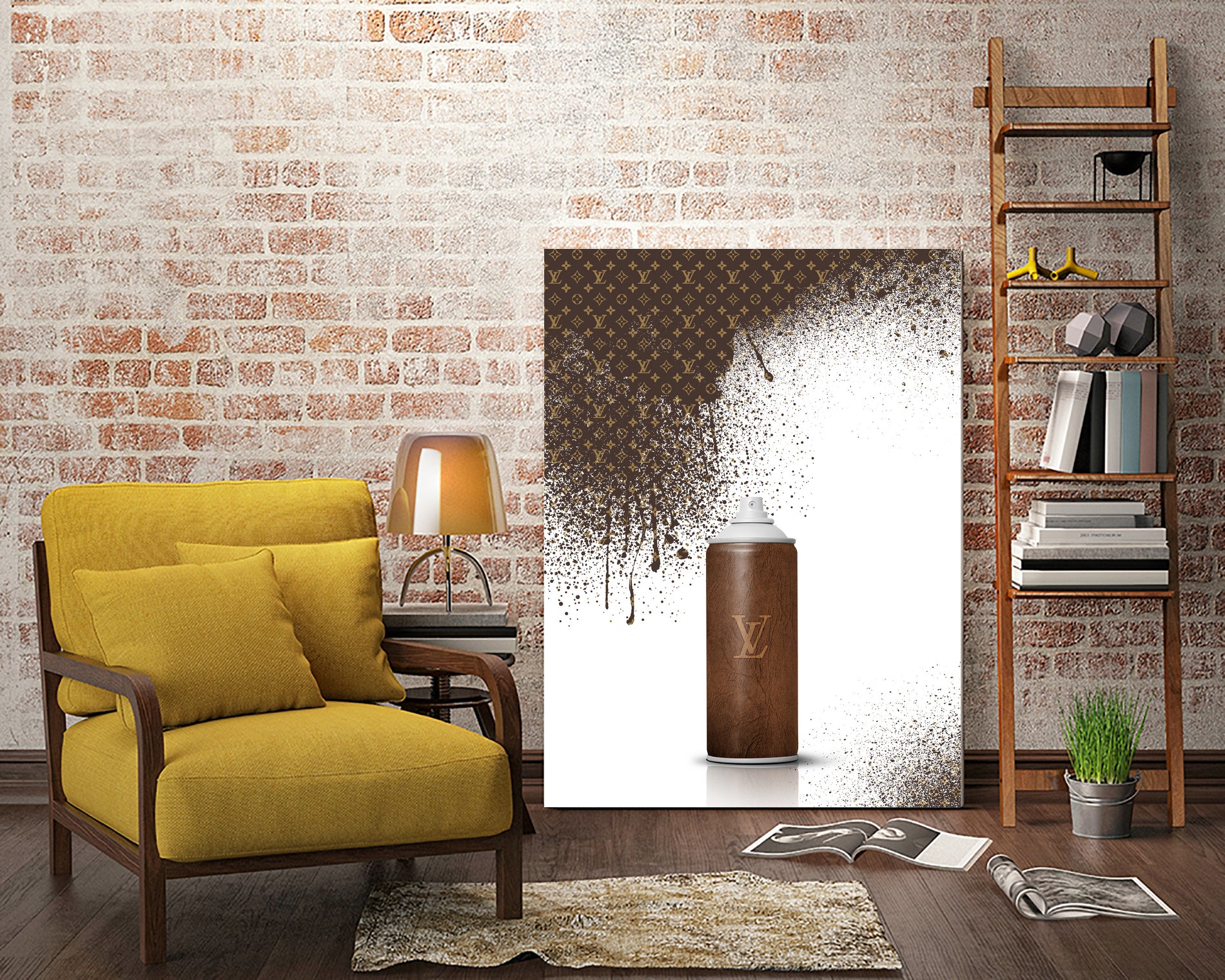 Louis Vuitton Spray Paint by Alexandre Venancio on GIANT ART - black digital painting