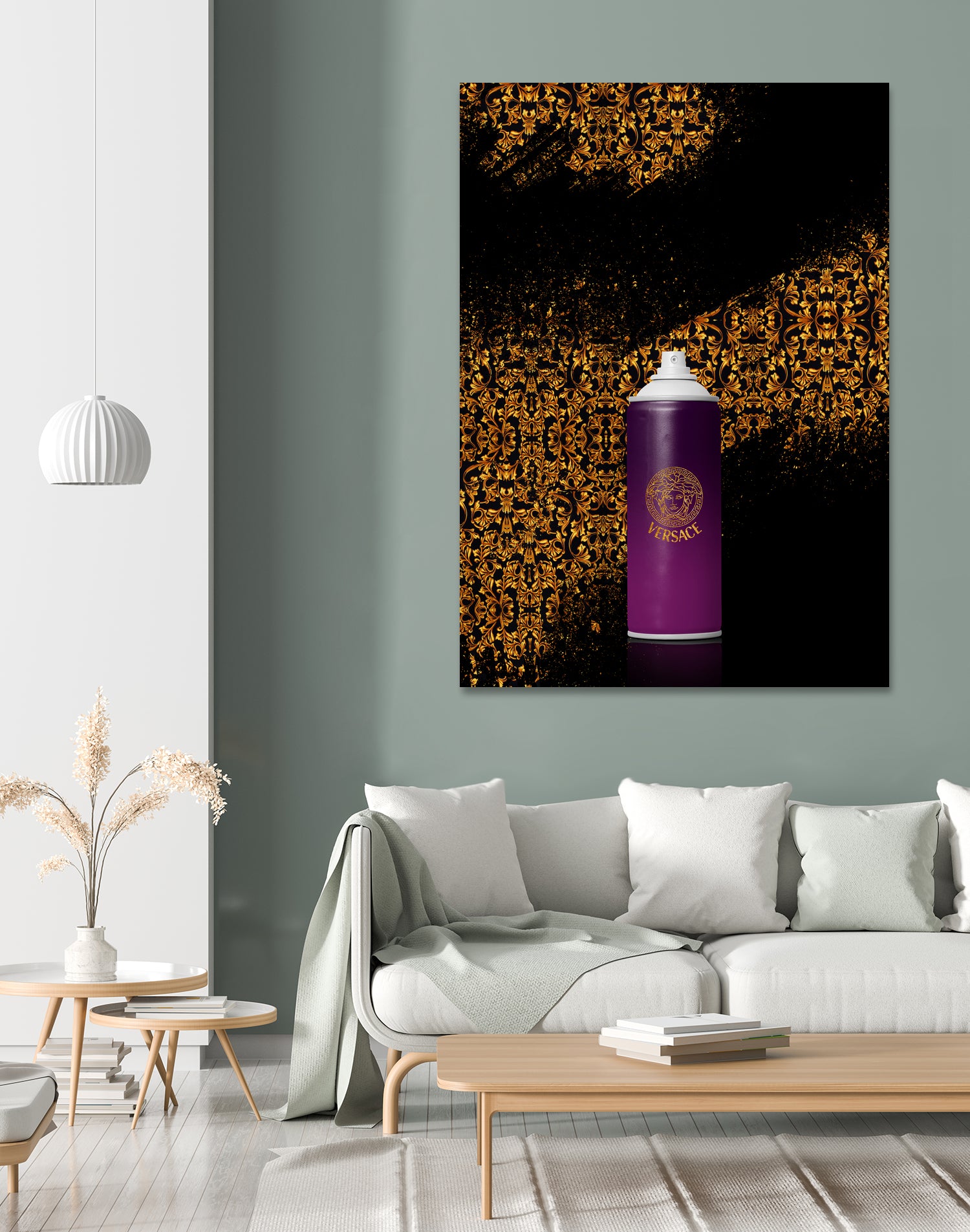 Versace Spray Paint by Alexandre Venancio on GIANT ART - black digital painting