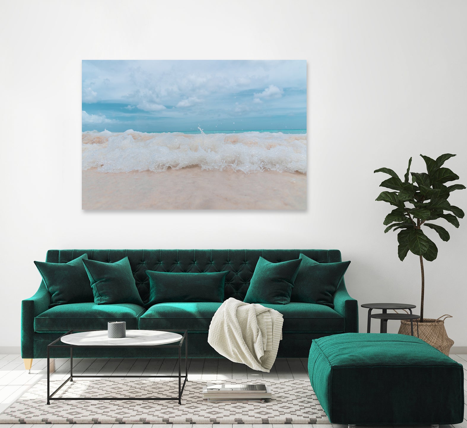 Caribbean Rush 1 by ©AnitasBellasArt on GIANT ART - blue coastal