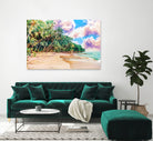 Beach Now by Uma Gokhale on GIANT ART - green photo illustration